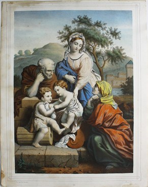 Holy Family with St. John and St. Elisabeth - Sébastien Bourdon
